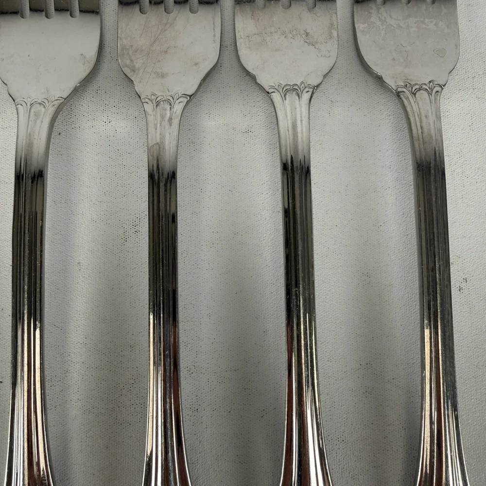 4 Wallace Resplendence Grand Ballroom Dinner Fork 18/10 Stainless Steel Flatware